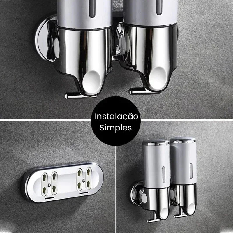 Dispenser Elegance de Sabonete Líquido Shampoo e Condicionador